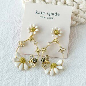 Kate Spade dazzling daisies Gold hoops Earrings